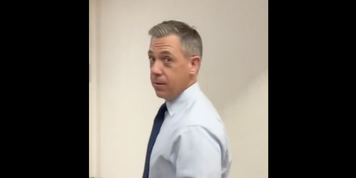 Republican Senator Jim Banks Has Tense Exchange With Fired Federal Worker